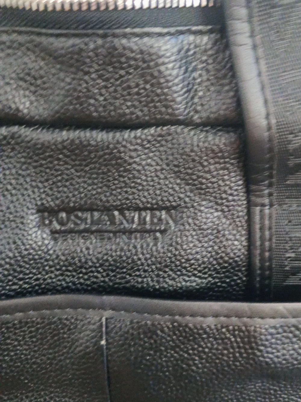 NWOT Bostanten Black Leather Laptop Bag -